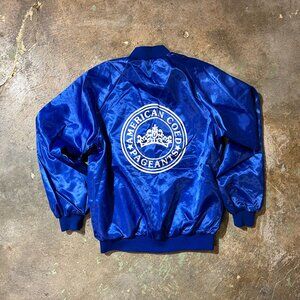 Vintage Satin "American Coed Pageants" Bomber Jacket Unisex Size M